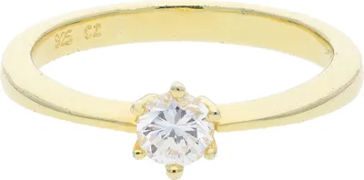 Produktbild von JuwelmaLux Ring 925/000 Sterling Silber gold plattiert mit synth. Zirkonia JL30-07-3952 53