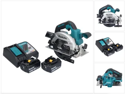 Obrázek produktu pro Akumulátorová ruční okružní pila Makita DHS 661 RT 18 V 165 mm Bezkartáčová + 2x baterie 5,0 Ah + nabíječka