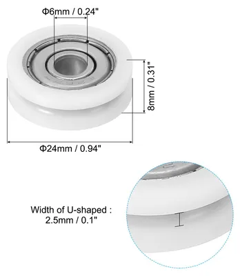 Produktbild von 24mm Schublade Rollen 4 Pack Schublade Umlenkrolle Ersatzr?der Lager Kleine Umlenkrolle Wei?