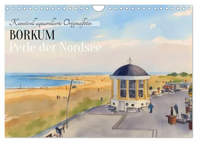 Produktbild von BORKUM Perle der Nordsee (Wandkalender 2027 DIN A4 quer), CALVENDO Monatskalender