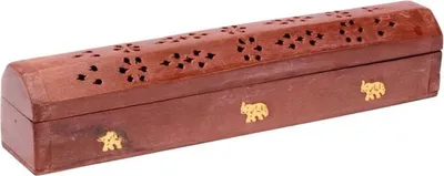 Produktbild von Räucherstäbchen-Brenner und Aufbewahrungsbox Elefanten – Packung mit 2 Stück – 30 cm