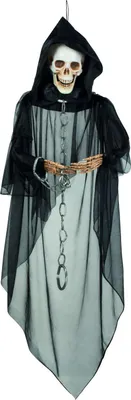 Produktbild von Halloween-Hängedekoration: Totenkopfgeist (150 cm)
