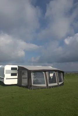 Produktbild von Soul Vorzelt Erkerform 490x325 cm, für Markisen 400/500 cm, flexibles Frontfenster, große Stehhöhe