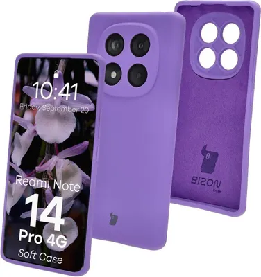 Produktbild von Bizon Soft Case Xiaomi Redmi Note 14 Pro 4G lila