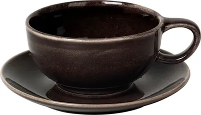 Produktbild von Broste Copenhagen NORDIC COAL Tasse mit Untertasse 0,25 l