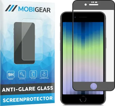 Produktbild von Mobigear Premium iPhone SE (2022) Panzerglas Gehärtetes Glas Displayschutz - Hüllenfreundlich - Schwarz
