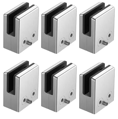 Produktbild von Set aus 6 Verstellbaren Glasclips aus Edelstahl