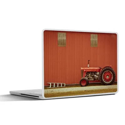 Produktbild von MuchoWow® Laptop Aufkleber Sticker Cover Traktor - Scheune - Rot - Bauernhof 30x22 cm - Laptop-Sticker
