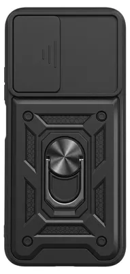 Immagine prodotto di Custodia per Redmi A7 Pro, con anello di supporto e protezione scorrevole per la fotocamera, colore nero