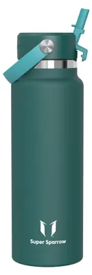Image de Bouteille en acier inoxydable Sparrow, 1,2L, thermos avec paille et couvercle flexible