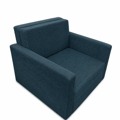Produktbild von Sessel BETO - Schlafsessel Klappsessel mit Schlaffunktion – Cord Blau