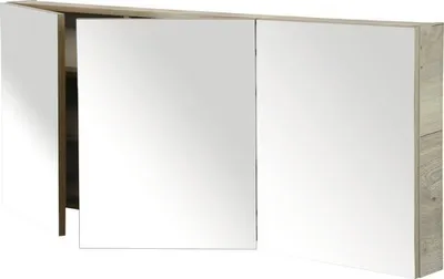 Produktbild von Spiegelschrank Sanox 160 x 13 x 65 cm eiche natur 3-türig