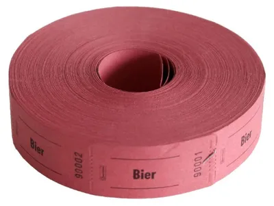 Obrázek produktu pro Pivní visačka 57x30mm červená 1000 slz v roli
