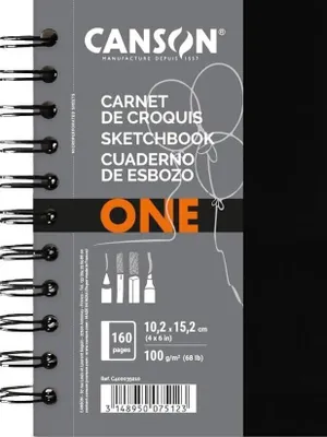 Zdjęcie produktu dla CANSON C400039210 CANSON Skizzenbuch ARTBOOK ONE, DIN A6, 80 Blatt, schwarz
