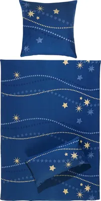 Produktbild von REDBEST Bettwäsche blau 1x 155x200 cm + 1x 40x80 cm