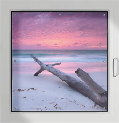 Produktbild von Wallario Lichtschutzbild, Dekorativer Sichtschutz Sonnenschutz 96 x 100 cm mit Motiv: Abendhimmel bei Sonnenuntergang - Verdunklung ohne Bohren