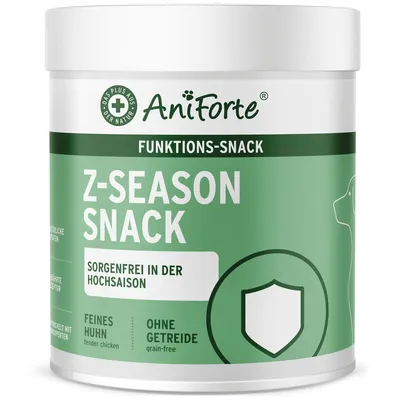 Produktbild von AniForte Z-Season Snack für Hunde 300g - Funktionssnack für die gesamte Saison - Bewährt mit Schwarzkümmel, Kokos & Zistrose