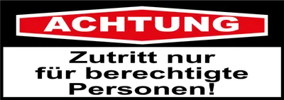 Produktbild von vianmo Holzschild 10x27 cm Achtung Zutritt nur berechtigte