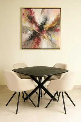 Produktbild von Runder Esstisch Deens – 120 cm – Schwarz – Mangoholz