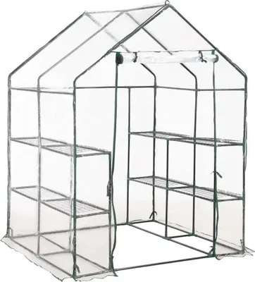 Produktbild von vidaXL Gewächshaus mit 8 Regalen 143 x 143 x 195 cm