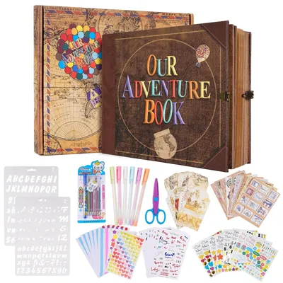 Produktbild von Abenteuerbuch Hardcover - Fotoalbum 146 Seiten - Scrapbook Reisen - Selbstgemachte Geschenke - Jubiläum/Hochzeit - Valentinstag/Weihnachten