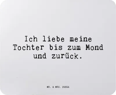Produktbild von Mr. & Mrs. Panda Mauspad Ich liebe meine Tochter... - Aquarellblau - Geschenk, Familie, computer, pc mousepad, Mouse Pad, Sprüche, Mutter, Muttertag, Tochter, laptop