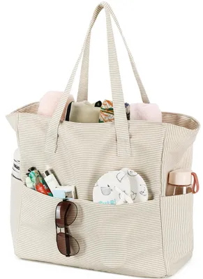 Image de Sac de plage à fermeture éclair, imperméable, grand, avec bandoulière, idéal pour la piscine et le fitness