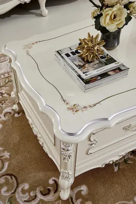 Produktbild von Barock Rokoko Couchtisch Klassischer Tisch Wohnzimmer Echtholz Couchtische