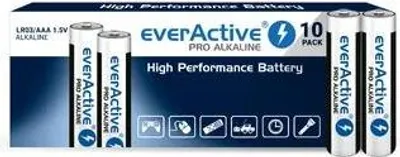 Produktbild von Everactive LR0310PAK, Einwegbatterie, AAA, Alkali, 1,5 V, 10 Stück(e), 1300 mAh