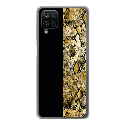 Produktbild von MuchoWow® Handyhülle Schutzhülle Hülle für Samsung Galaxy A12 Schlange - Gold - Luxus Silikon Softcase Handy Hülle - Bild