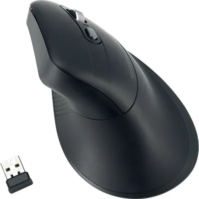 Produktbild von Kensington Pro Fit Ergo MY630 EQ - Maus - wiederaufladbar - ergonomisch - 5 Tasten - kabellos - 2.4 GHz, Bluetooth - kabelloser Empfänger (USB) - Einzelhandelsverpackung
