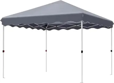 Obrázok produktu pre Tavien Gazebo Pop-up pavilón – 3 x 3 m – výškovo nastaviteľný 176–250 cm – ochrana UV 50+ a vodotesný – sivý – do záhrady, na terasu a na podujatia