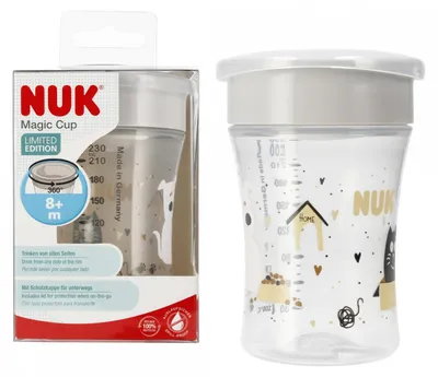Imagen del producto de NUK Magic Cup, 230 ml, para niños a partir de 8 meses, color gris, modelo 10255684