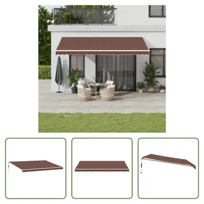 Produktbild von The Living Store Markise Automatisch Braun 500x350 cm
