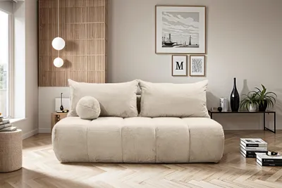 Produktbild von Schlafsofa Designersofa Sofa 3-Sitzer ANZIA in Stoff Bunny Beige