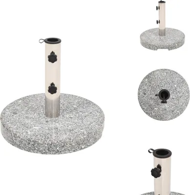 Produktbild von vidaXL Sonnenschirmständer Granit Rund 20 kg -  Sonnenschirmständer