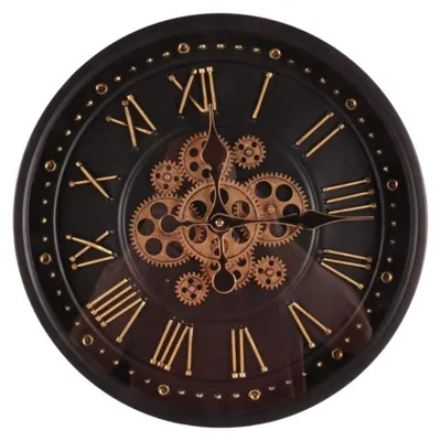 Zdjęcie produktu dla WandClock Buffalo, 40 cm, czarny, okrągły, z zegarem