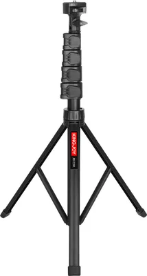 Zdjęcie produktu dla Mini statyw KINGJOY MC1192, statyw biurkowy, udźwig 8 kg/17,6 funta, 5 poziomów, regulacja wysokości za pomocą śruby z gwintem 1/4 cala, wielofunkcyjny klips na telefon z głowicą kulową do vlogów, transmisji na żywo, nauczania online, wideokonferencji, fotografii