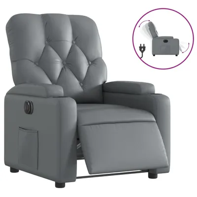 Produktbild von vidaXL Relaxsessel Elektrisch Grau Kunstleder