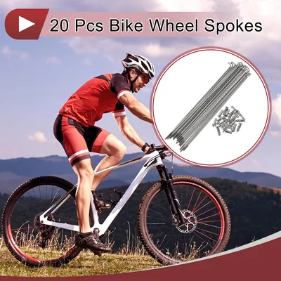 Image de 20 Jeux De Rayons De Vélo 13G 157mm Rayons De Roue De Vélo Acier Inoxydable 304 Ton Argenté
