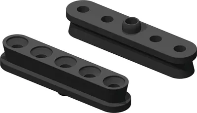 Produktbild von KEILVERBINDER Langhülse mit Zentrierstift, Kunststoff schwarz