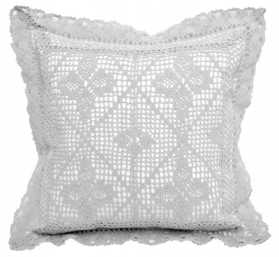 Image de Jedeka Housse de coussin décorative 40x40 blanc gris