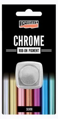 Produktbild von Pentart Rub-on Chrom-Pulver 0,5 g - Silber