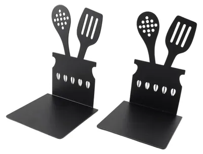 Image de Omgoods - Lot de 2 supports de livres en forme de L, en métal