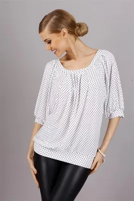 Produktbild von Damen Longshirt Muster Punkte, Keise, Gr. S/M; Muster 6