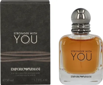 Produktbild von Giorgio Armani Stronger With You, Männer, 50 ml, Nicht nachfüllbare Flasche, Kardamom, Salbei, Kastanie, Vanille