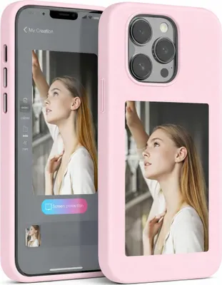 Produktbild von NFC E-Ink Hülle mit Display Für iPhone 14 Pro-Rosa