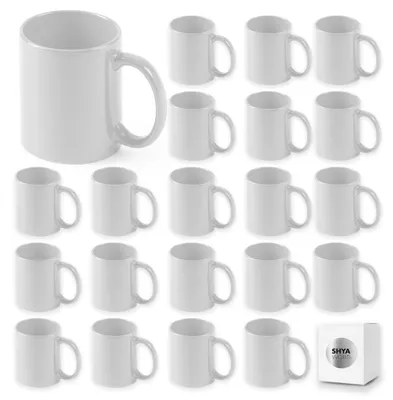 Keramikbecher 370 ml, 36 Stück, weiß, mikrowellengeeignet
