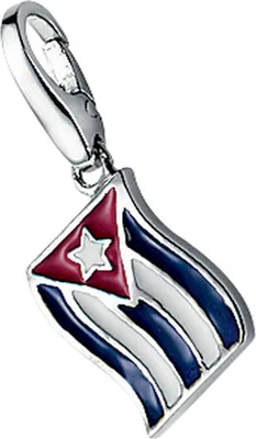 Produktbild von Charm Giorgio Martello Milano Kuba-Flagge, Silber 925 Bunt Onesize
