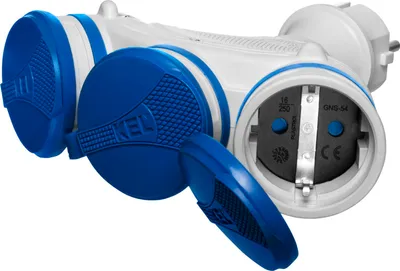 Immagine prodotto di Quadro di distribuzione portatile grigio-blu R-X3/44S IP44 3×2P+E 16A 250V Schuko